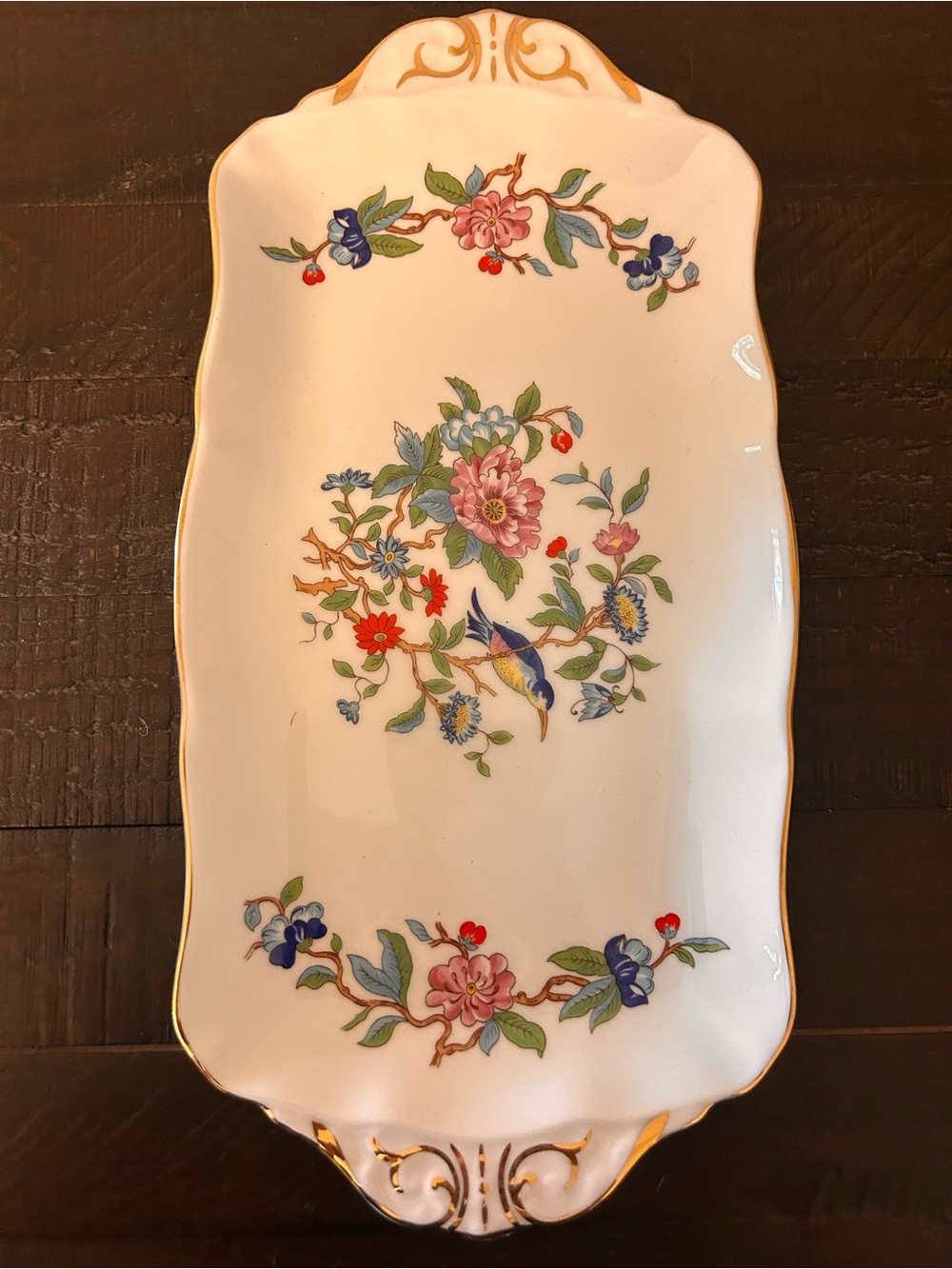 Aynsley Pembroke 12 1/2 inch Tray Gold Trim Bone China